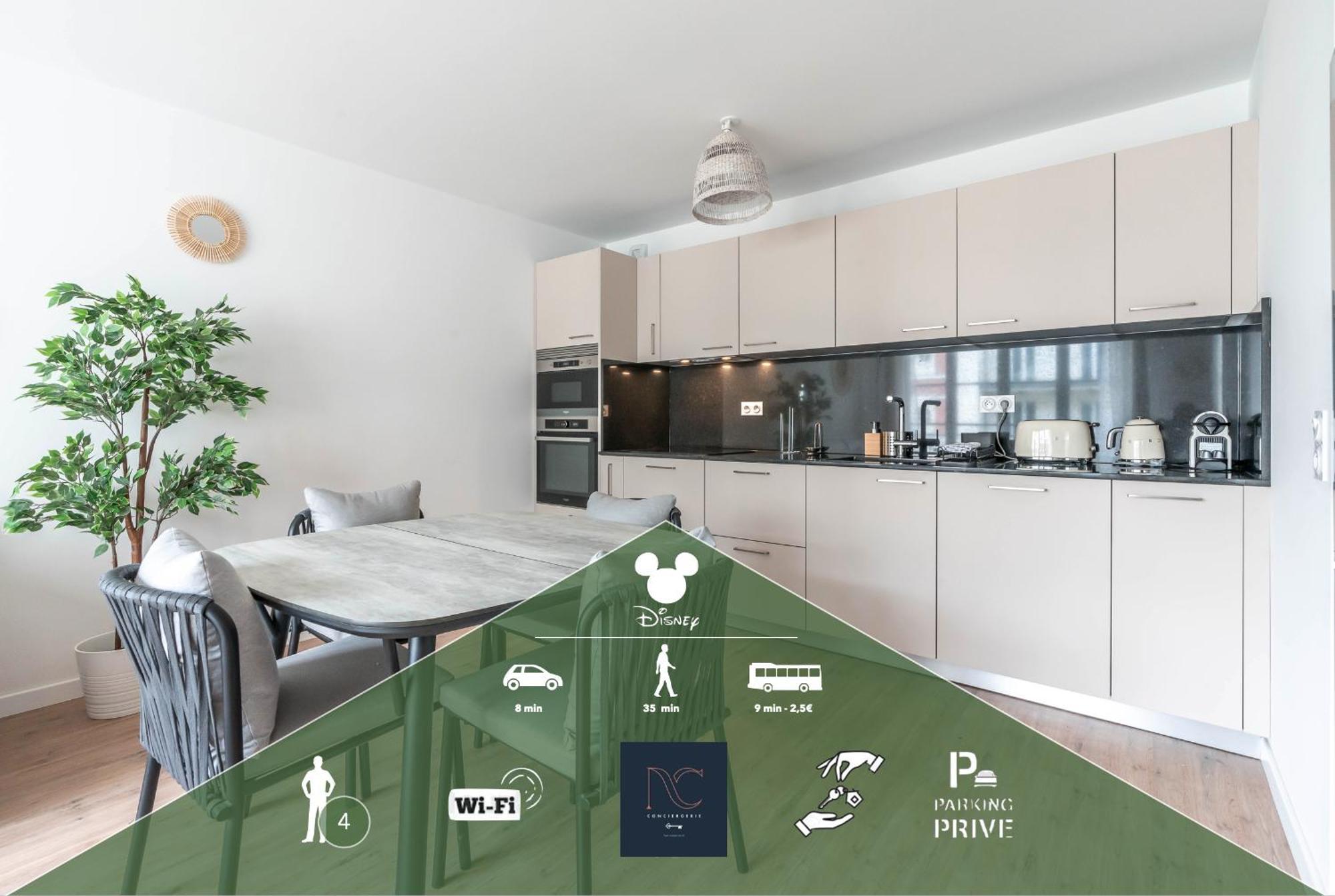 Disneyland-paris 4pers Wifi, Parking Appartement